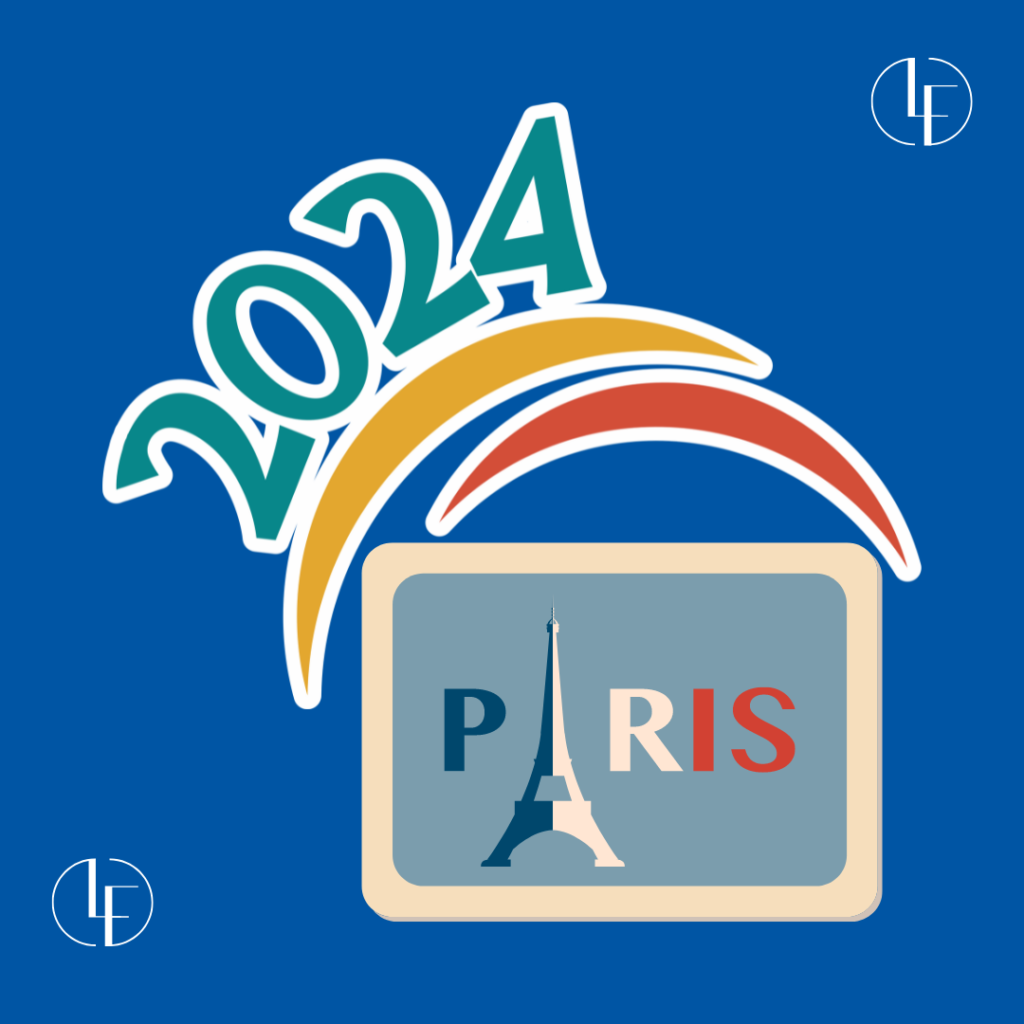 Snoop Dogg featured with Paris 2024 Olympics colours and text